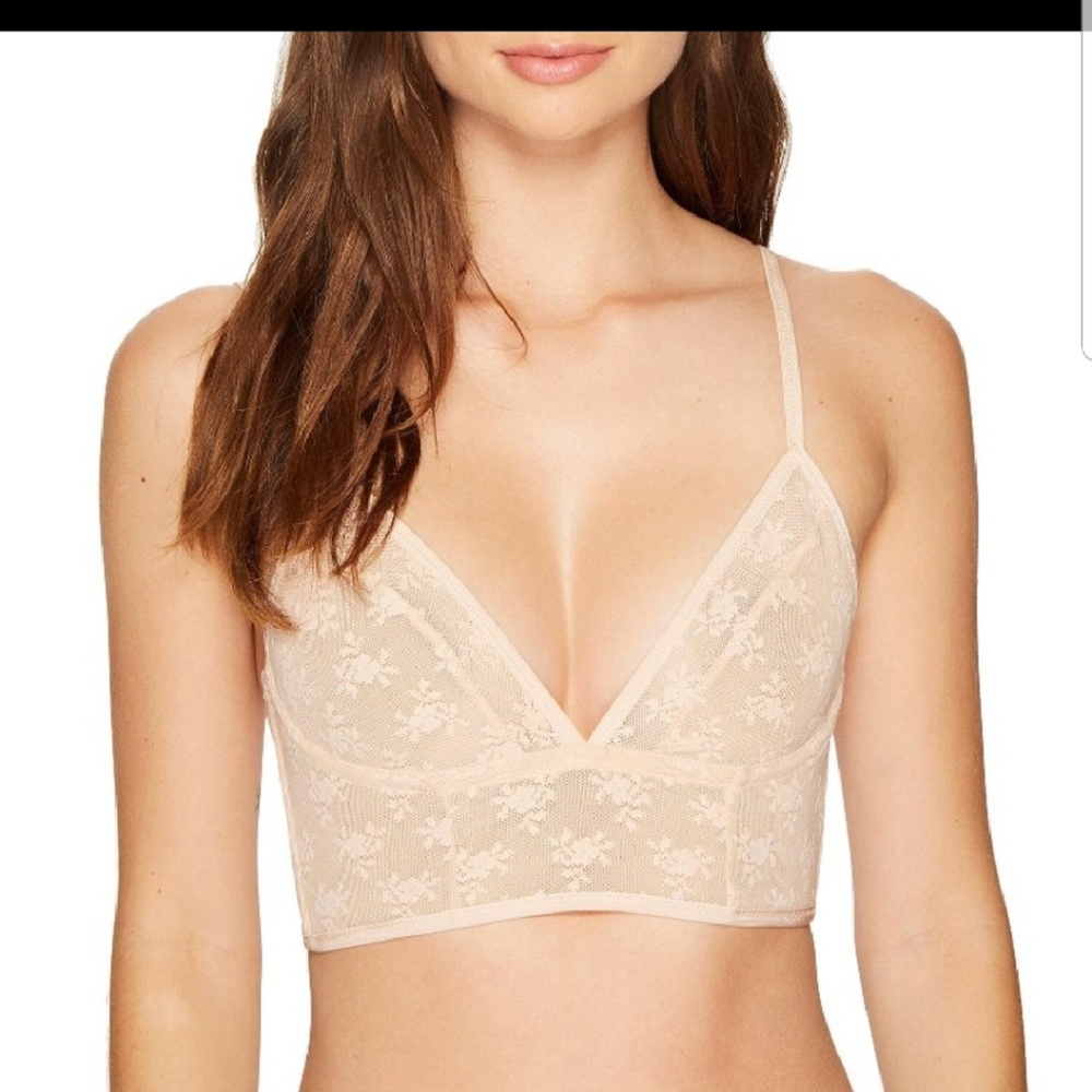 Free people bralette NWT lace tan